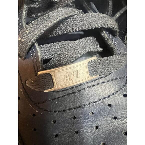 Nike AF1 hi top hook and loop closure navy blue size 8 - Picture 3 of 7